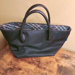 EUC Burberry Blue Label tote. Black w blue Nova Check.